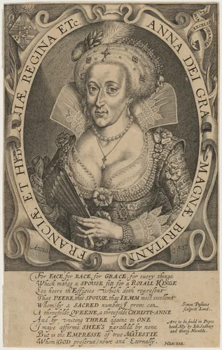 Anne of Denmark by Simon van de Passe, print, 1595-1647
