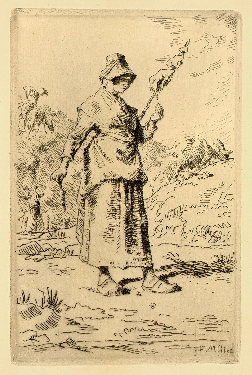 Composition de F. Millet (Composition by F. Millet) by Jean-François Millet, print, 1869