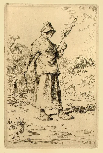 Composition de F. Millet (Composition by F. Millet) by Jean-François Millet, print, 1869