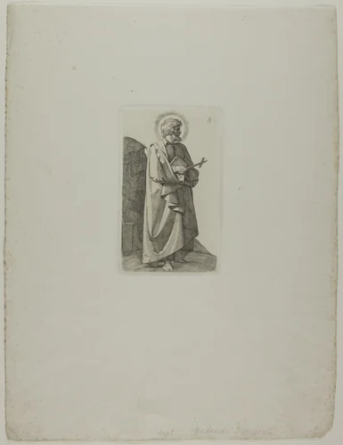 Saint Philipp Neri with Cross and Book by Johann Friedrich Overbeck, print, 1826