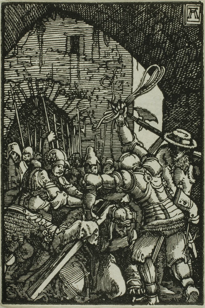 Bearing of the Cross, from The Fall and Redemption of Man by Albrecht Altdorfer, print, 1510-1518