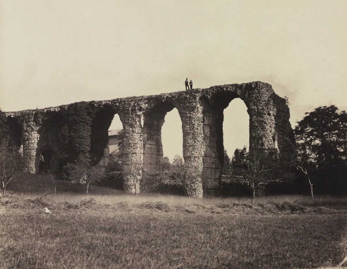 Roman Aqueduct, Beaunant, France by F. Chabrol, photograph, 1852-1862