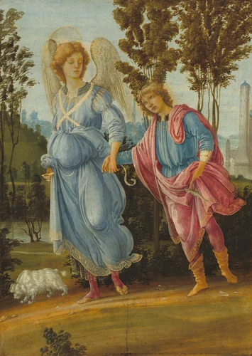 Tobias and the Angel by Filippino Lippi, painting, 1475-1480