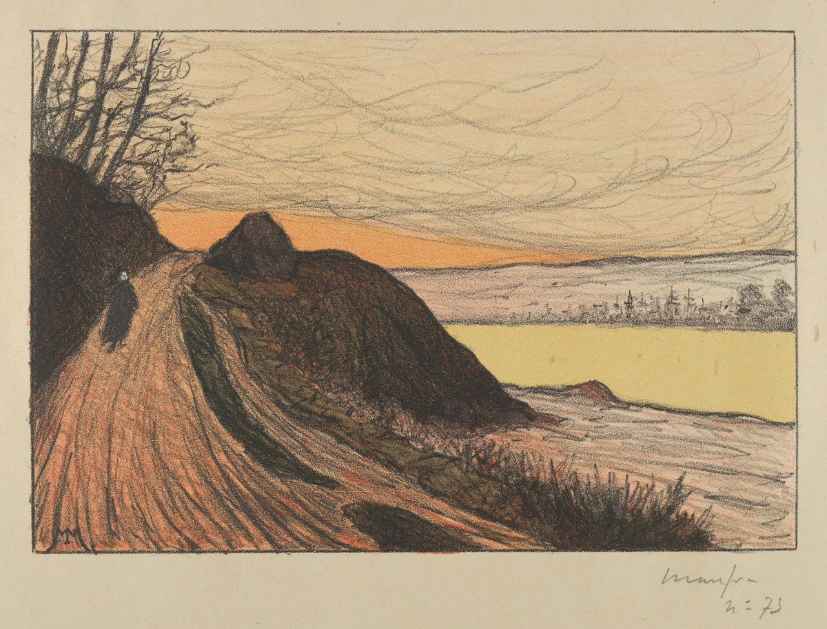 The Road from Gaud (La Route de Gaud), from "L'Estampe Originale" by Maxime Maufra, print, 1893