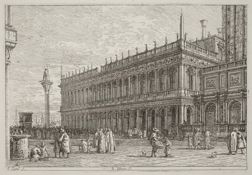 La libreria. V. [upper left] by Canaletto, print, 1742