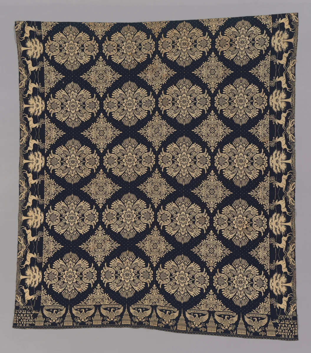 Coverlet by Archibald Davidson, textile, 1838