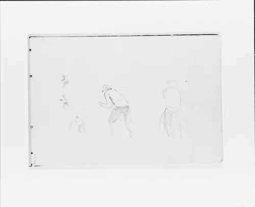 Studies of Field Laborers (from Sketchbook VII) by William Trost Richards, artwork, 1886