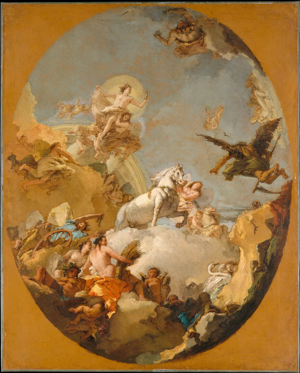The Chariot of Aurora by Giovanni Battista Tiepolo, painting, 1760-1769