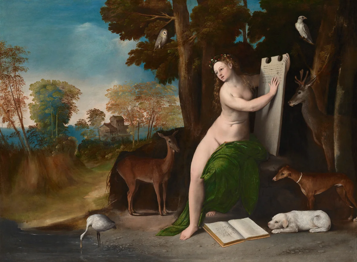 Circe and Her Lovers in a Landscape by Dosso Dossi, painting, 1525
