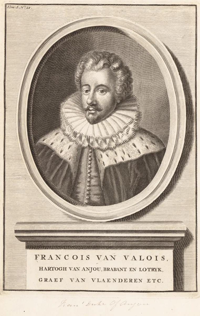 La Joyeuse & magnifique Entrée de Monseigneur François, Fils de France, et Frere Unique du Roy,..., Duc de Brabant, ... en sa tres-renommé ville d' Anvers by Abraham de Bruyn, book, 1582