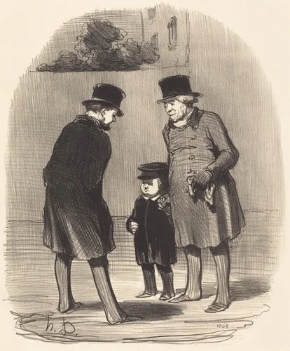 Oui, monsieur Chapuzot... by Honoré Daumier, print, 1852