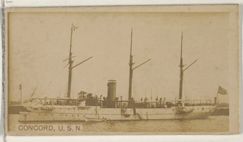 Concord, U.S.N., from the Famous Ships series (N50) for Virginia Brights Cigarettes by Allen & Ginter, photograph, 1895