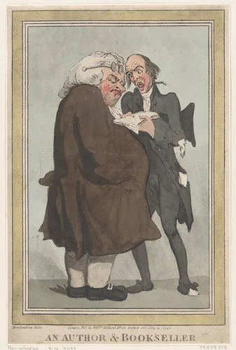 An Author & Bookseller by Thomas Rowlandson, print, 1797