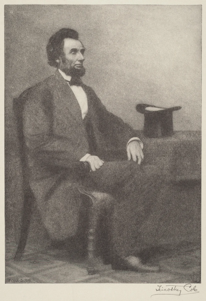 Abraham Lincoln by Timothy Cole, print, 1919