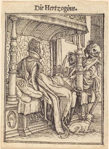 Die Hertzoginn (The Duchess) by Hans Lützelburger, print, 1521-1531