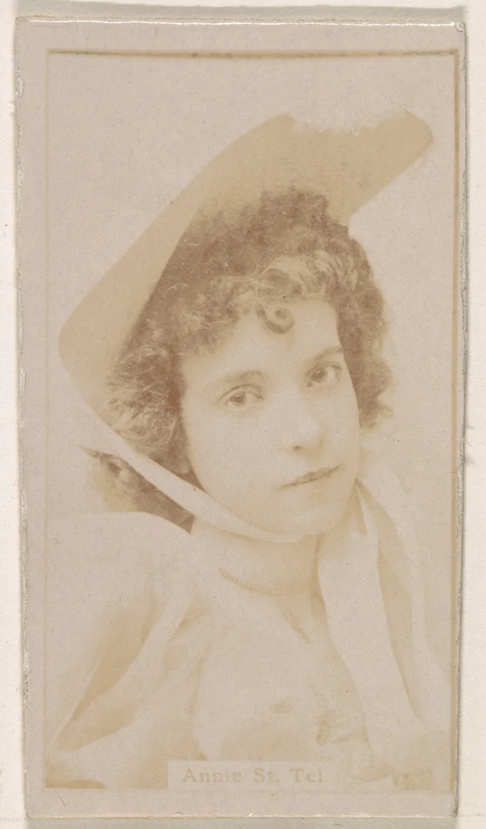 Annie St. Tel, from the Actresses series (N245) issued by Kinney Brothers to promote Sweet Caporal Cigarettes by Kinney Brothers Tobacco Company, photograph, 1890
