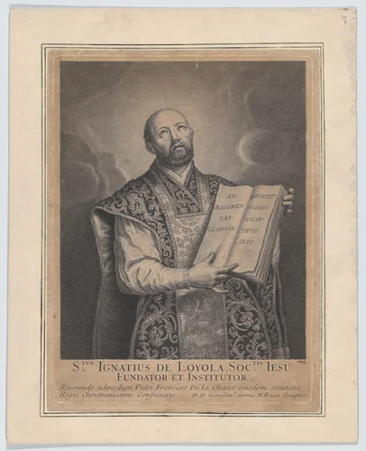 St. Ignatius of Loyola by Nicolas Bazin, print, 1703