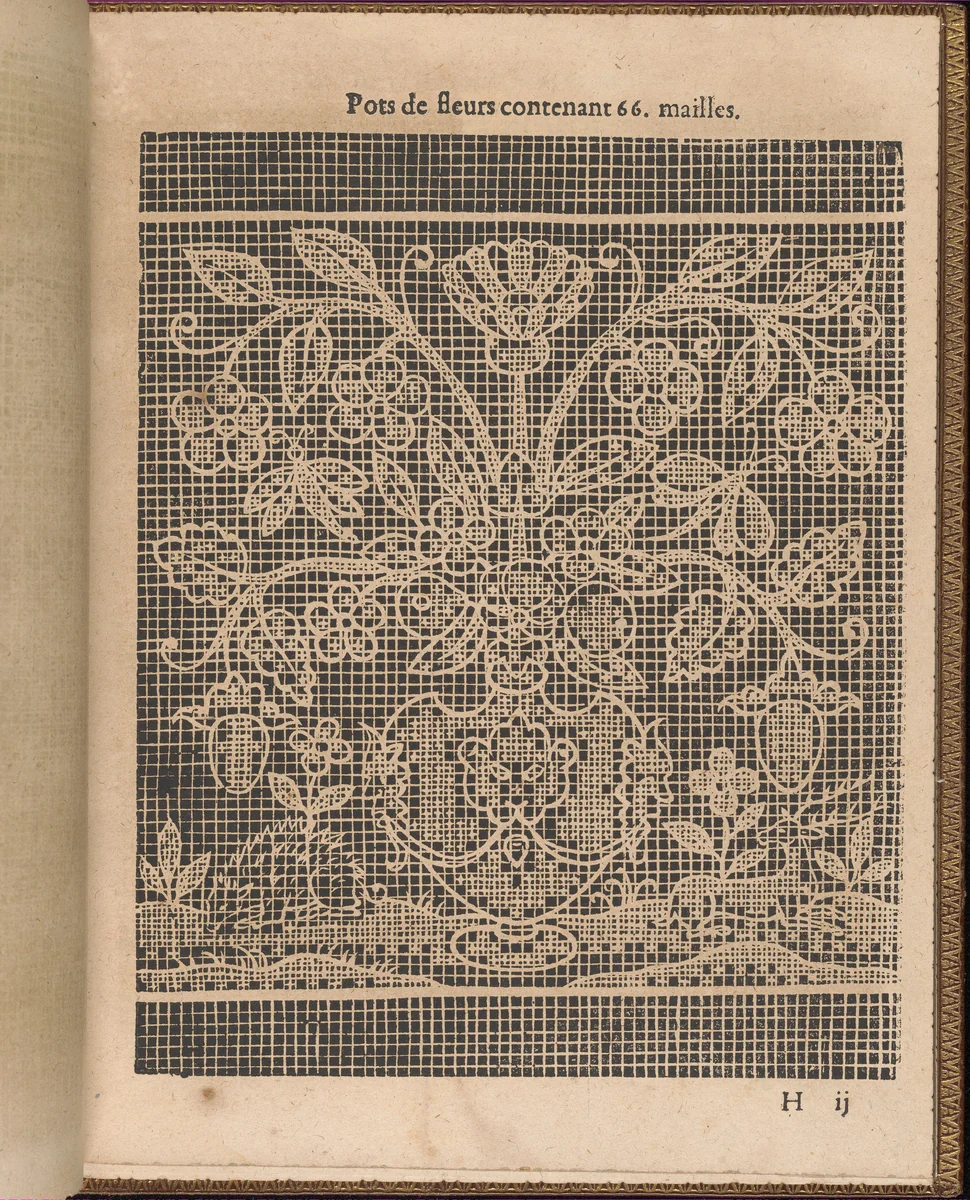 La Pratique de l'Aiguille, page 29 (recto) by Matthias Mignerak, book, 1605