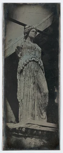 Caryatid, Erechtheion, Athens (56. Athènes. Caryatides. Erecht.) by Joseph-Philibert Girault de Prangey, photograph, 1842
