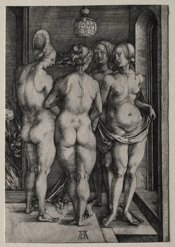 The Four Witches (Four Naked Women) by Albrecht Dürer, print, 1497