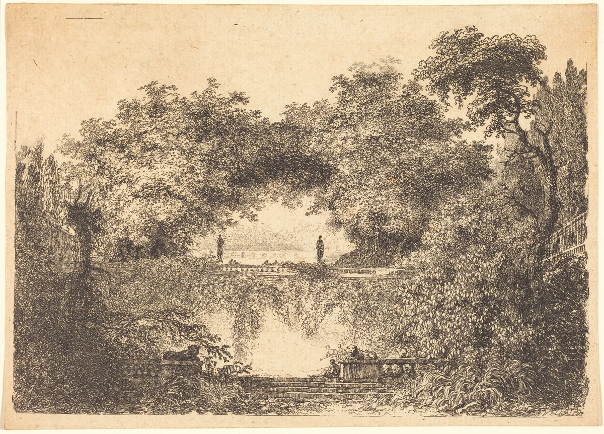 Le Petit Parc by Jean Honoré Fragonard, print, 1763-1765