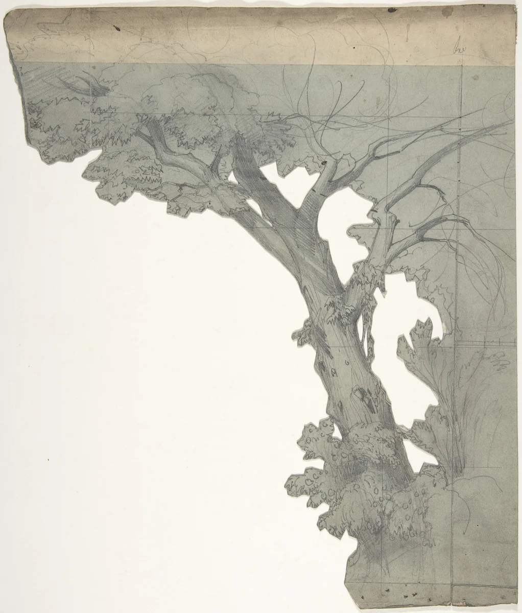 Design for a Stage Set at the Opéra, Paris by Eugène Cicéri, drawing, 1828-1890