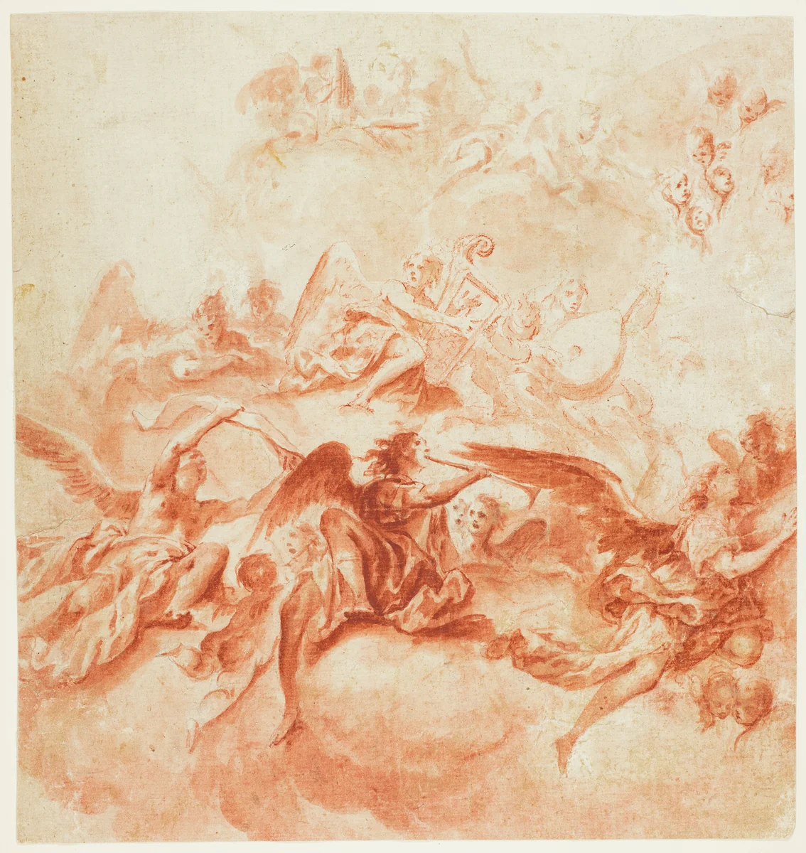 Music-Making Angels by Vittorio Maria Bigari
Giacomo Guerrini, drawing, 1700-1799