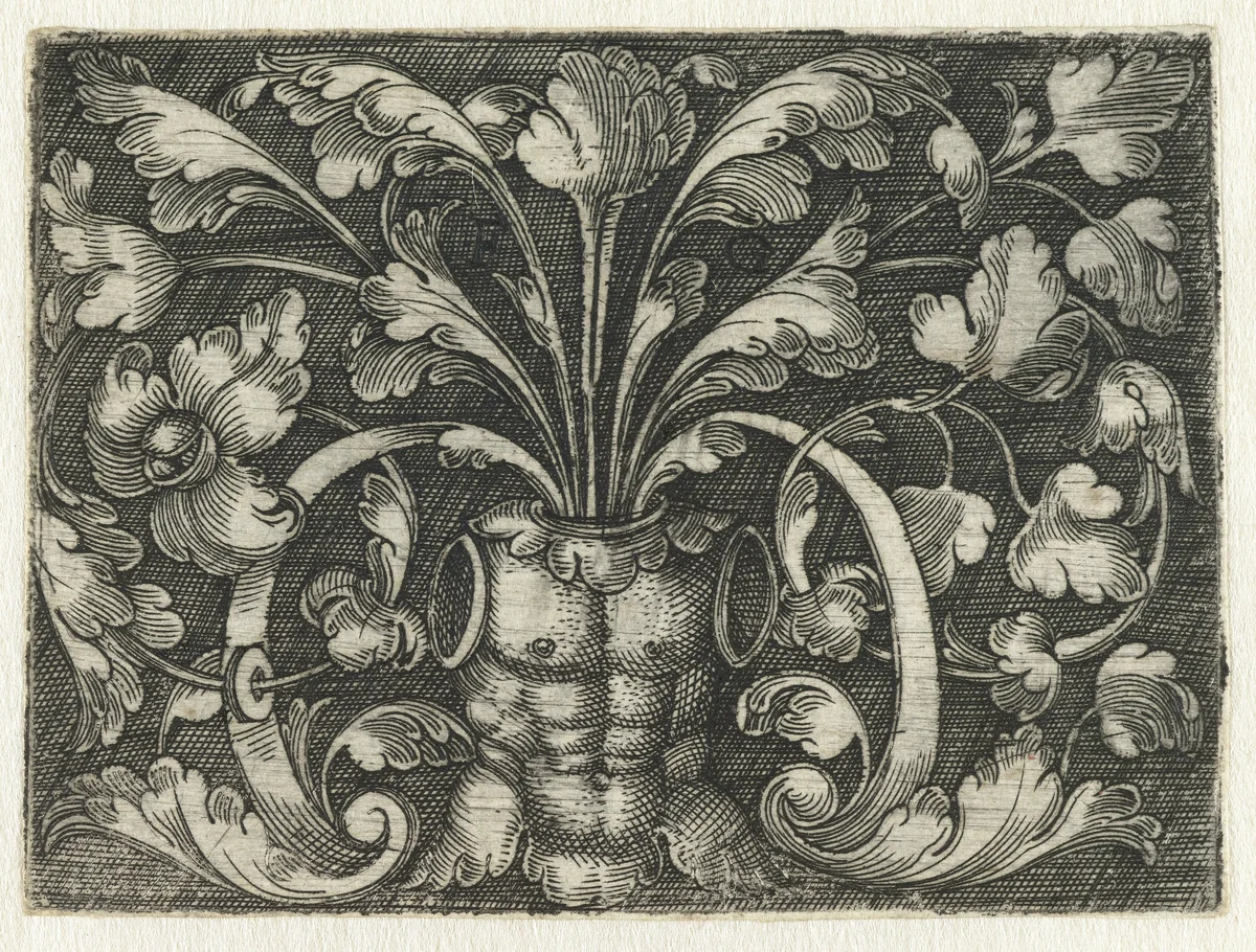 Ornament met harnas by Unknown, print, 1530-1540
