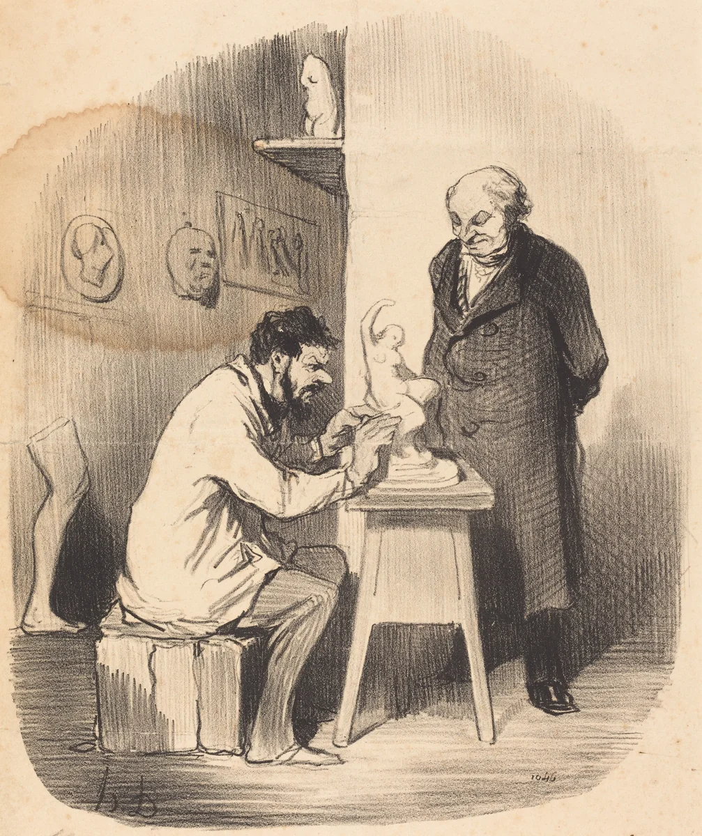 Faudra que je vous fasse faire un jour... by Honoré Daumier, print, 1848