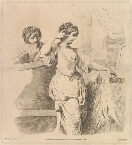 Woman at Her Toilet by Charles Reuben Ryley, print, 1780