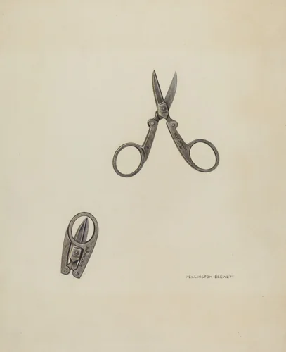 Scissors by Wellington Blewett, index of american design, 1939