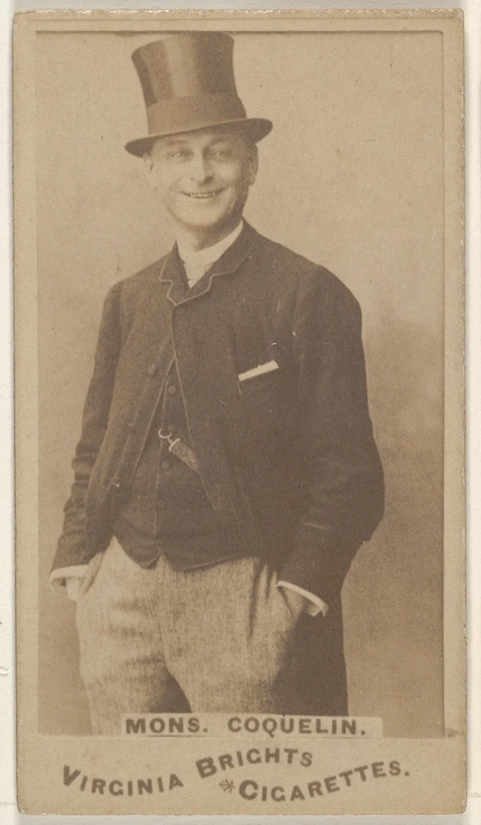 Monsieur Coquelin, from the Actors and Actresses series (N45, Type 1) for Virginia Brights Cigarettes by Allen & Ginter, photograph, 1885-1891