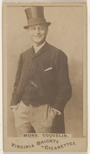 Monsieur Coquelin, from the Actors and Actresses series (N45, Type 1) for Virginia Brights Cigarettes by Allen & Ginter, photograph, 1885-1891