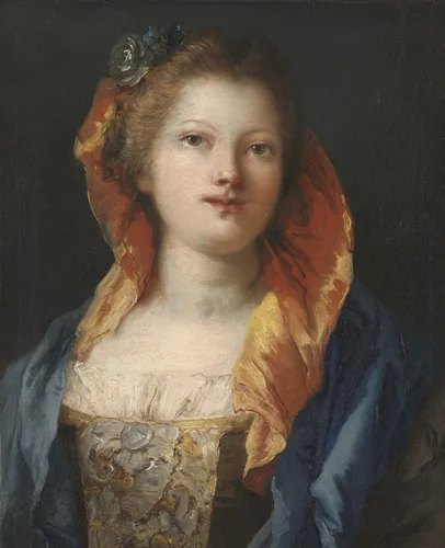 Portrait of a Woman by Giovanni Domenico Tiepolo, painting, 1762-1770