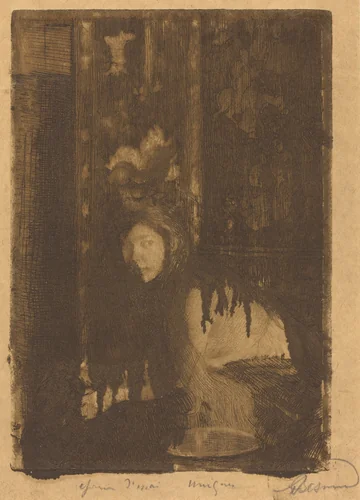 Woman with a Vase (La femme au vase) by Albert Besnard, print, 1894