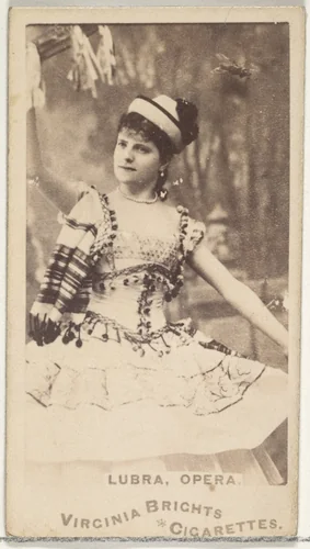 Lubra, Opera, from the Actors and Actresses series (N45, Type 1) for Virginia Brights Cigarettes by Allen & Ginter, photograph, 1885-1891