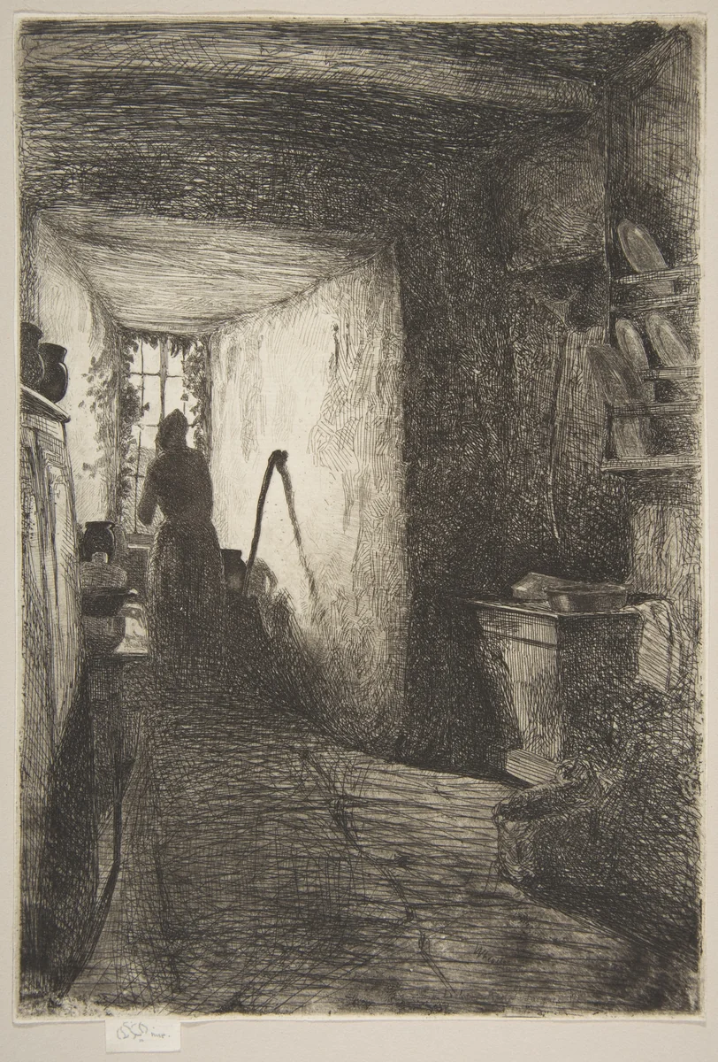 The Kitchen by James McNeill Whistler, print, 1858-1884