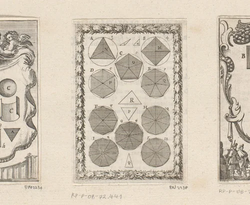 Oppervlaktes of rechtlijnige figuren by Sébastien Leclerc, print, 1669