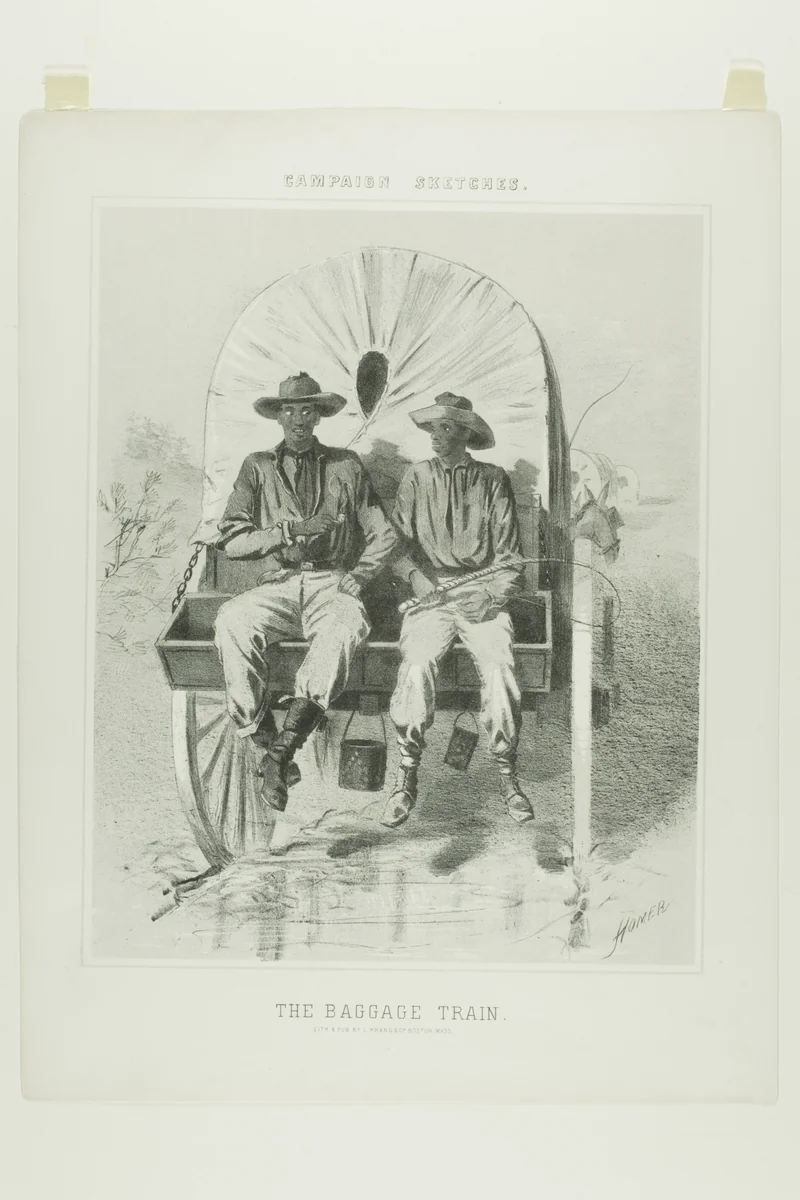 Campaign Sketches: The Baggage Train by Winslow Homer, print, 1863