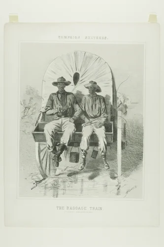 Campaign Sketches: The Baggage Train by Winslow Homer, print, 1863