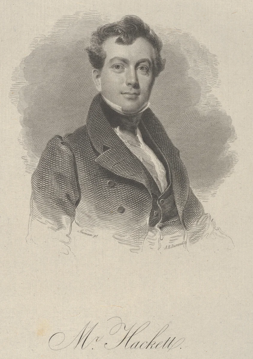 James Henry Hackett by Asher Brown Durand, print, 1832