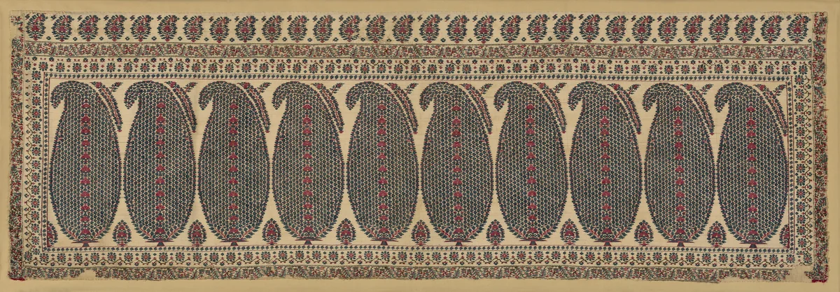 Shawl End by India, textile, 1800-1815