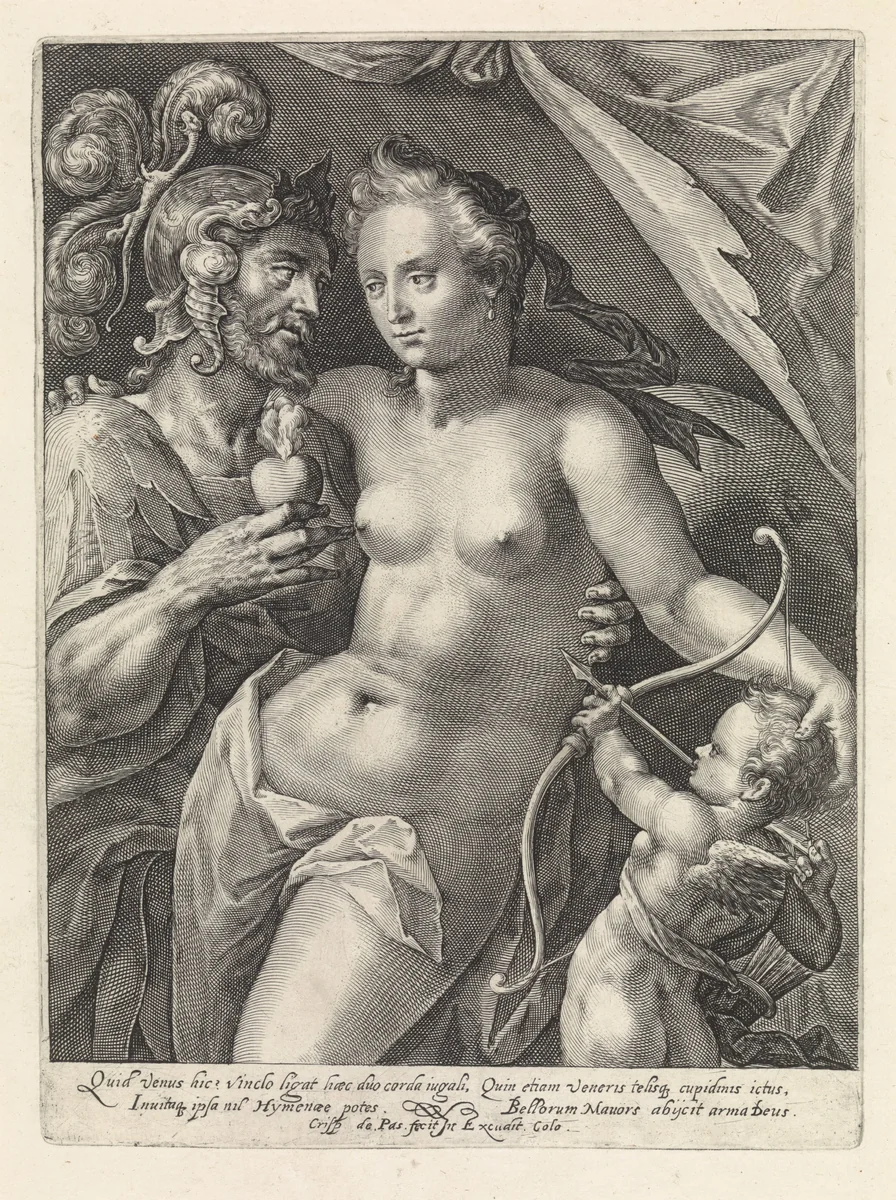 Mars en Venus by Unknown, print, 1589-1611
