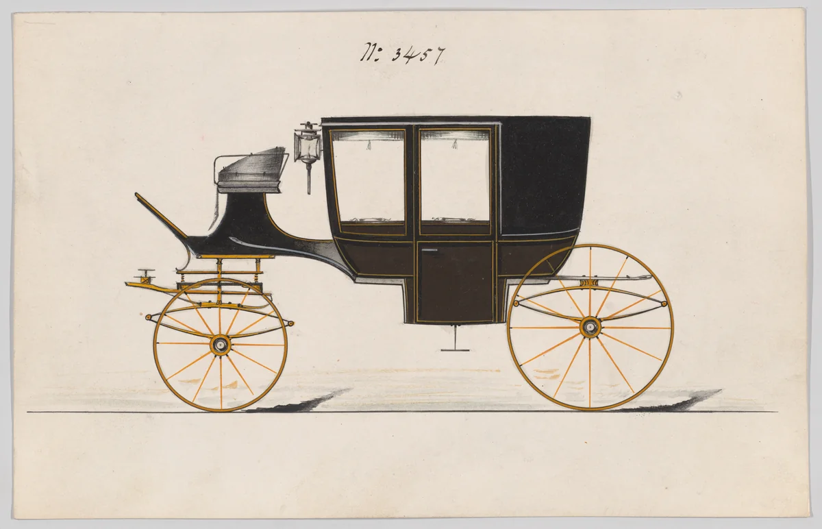 Coach #3457 by Brewster & Co., drawing, 1878