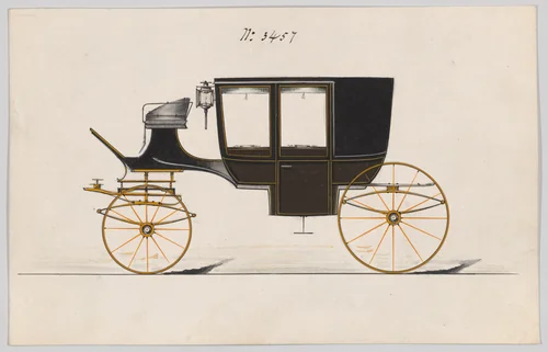 Coach #3457 by Brewster & Co., drawing, 1878