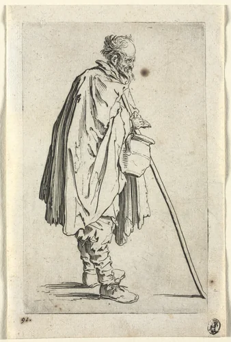 The Beggars: Beggar with Pot by Jacques Callot, print, 1619-1627