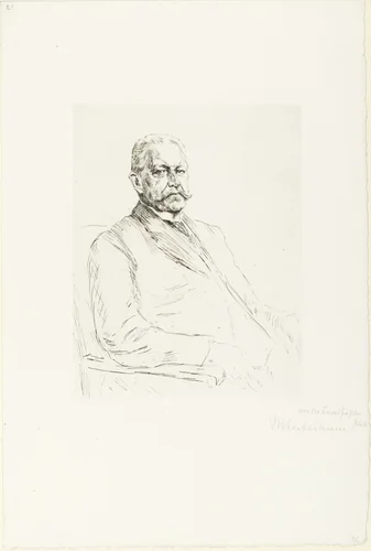 Portrait of the Reich President Paul von Hindenburg (Bildnis des Reichspräsidenten Paul von Hindenburg) by Max Liebermann, print, 1927