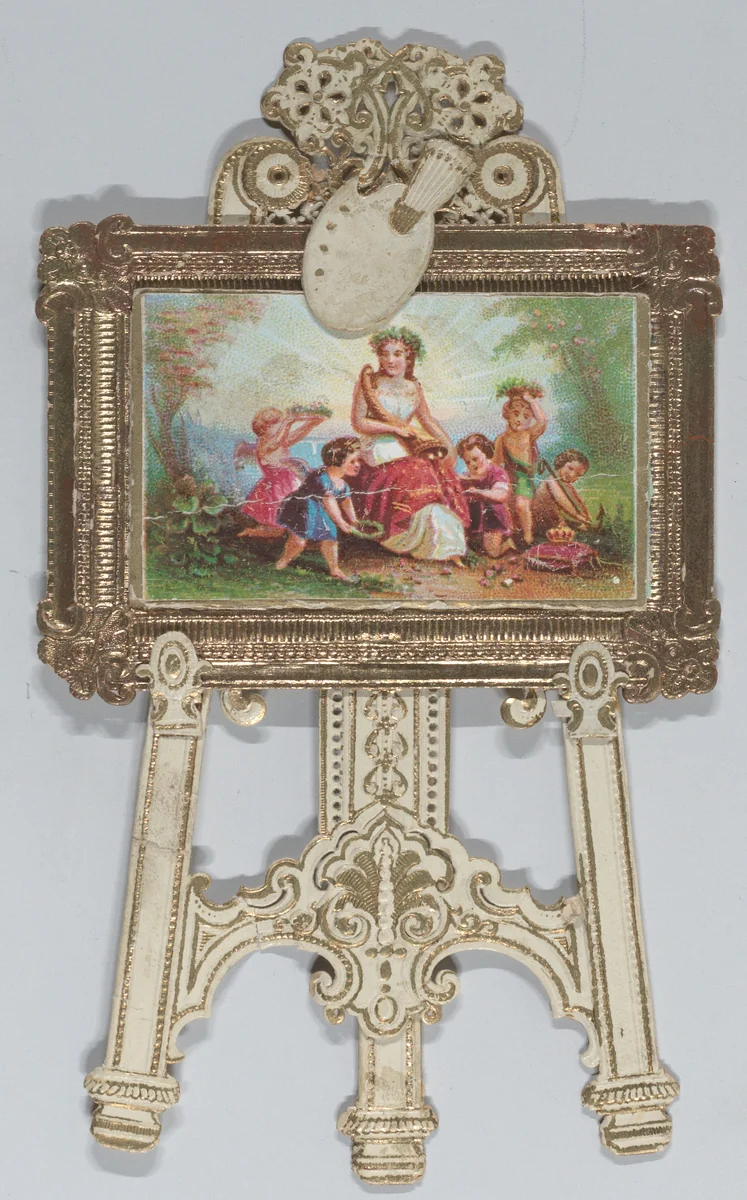 Valentine - Standing easel, chromolithographed family by Raphael Tuck & Sons, other, 1873