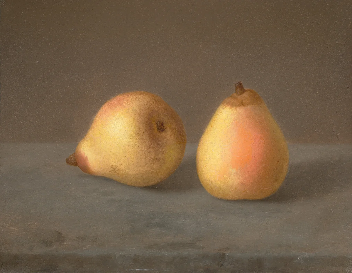 Two McLaughlin Pears by Anna Eliza Hardy, painting, 1839-1934
