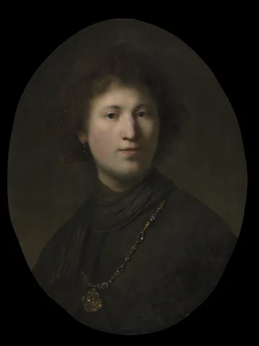 A Young Man with a Chain by Rembrandt van Rijn, painting, 1625-1632